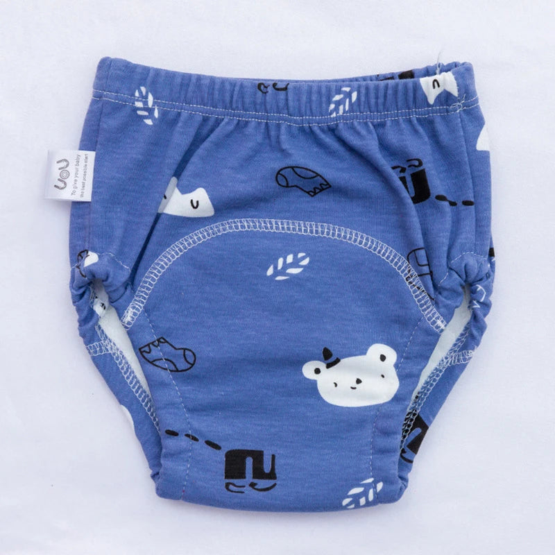 6 Layer Waterproof Reusable Cotton Baby Training Pants Infant Shorts Underwear Cloth Baby Diaper Nappies Panties Nappy Changing Leedoar