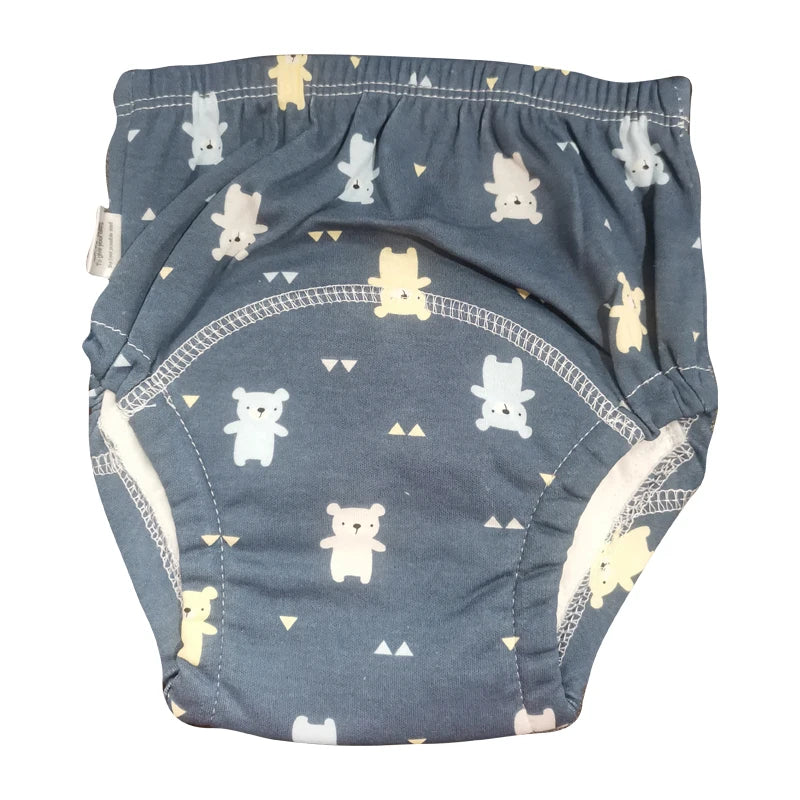 6 Layer Waterproof Reusable Cotton Baby Training Pants Infant Shorts Underwear Cloth Baby Diaper Nappies Panties Nappy Changing Leedoar