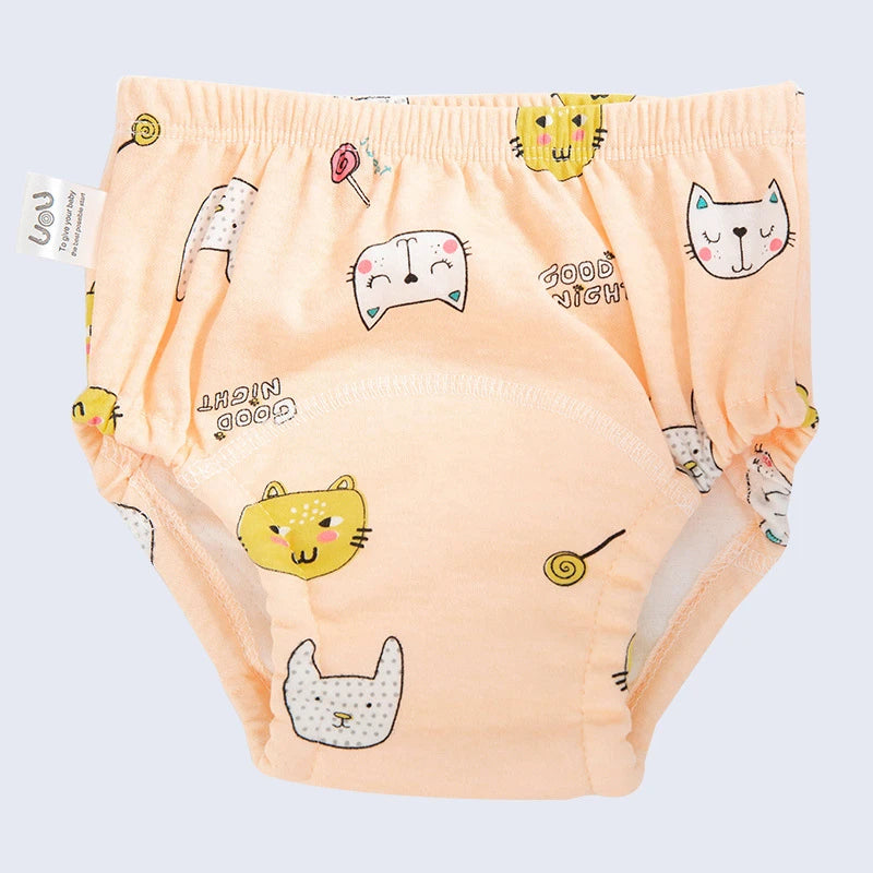 6 Layer Waterproof Reusable Cotton Baby Training Pants Infant Shorts Underwear Cloth Baby Diaper Nappies Panties Nappy Changing Leedoar