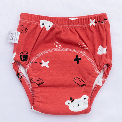 6 Layer Waterproof Reusable Cotton Baby Training Pants Infant Shorts Underwear Cloth Baby Diaper Nappies Panties Nappy Changing Leedoar