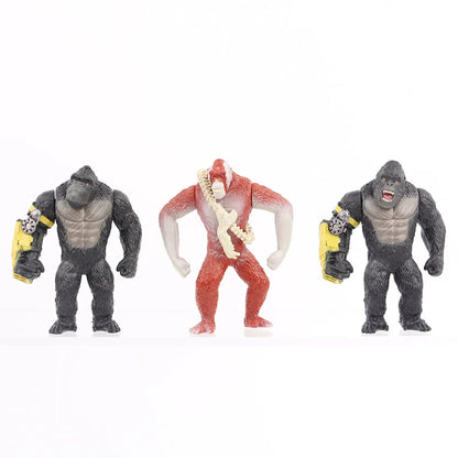 6 Pcs/Pack Godzilla VS King Kong 2 New Empire Action Figure New Arrival Monsters Model Gojira Ornaments Doll Leedoar