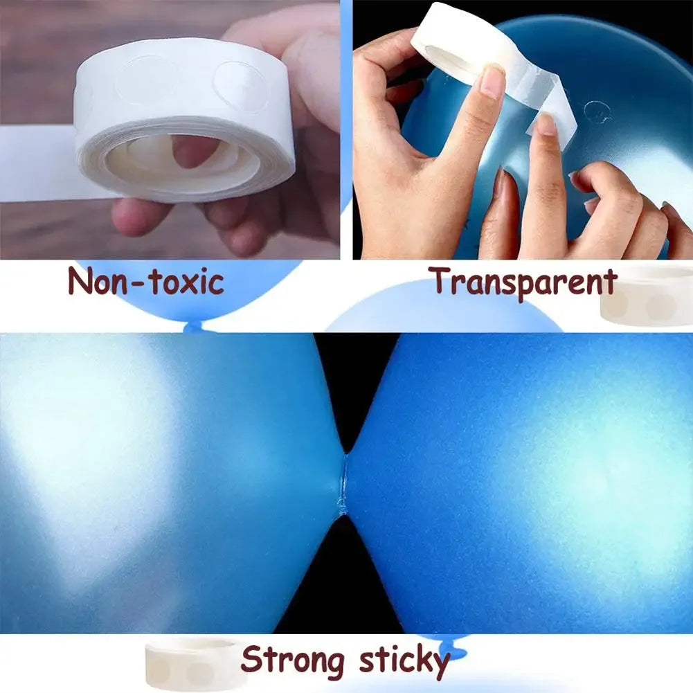 6 Rolls Double-sided Adhesive Dots Transparent Removable Balloon Adhesive Tape Glue For Diy Craft Wedding Birthday Party Decor Leedoar