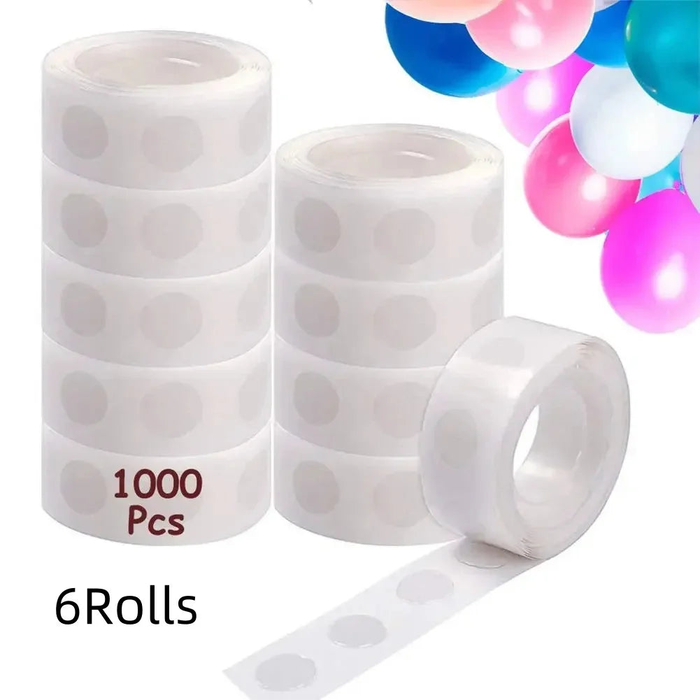 6 Rolls Double-sided Adhesive Dots Transparent Removable Balloon Adhesive Tape Glue For Diy Craft Wedding Birthday Party Decor Leedoar