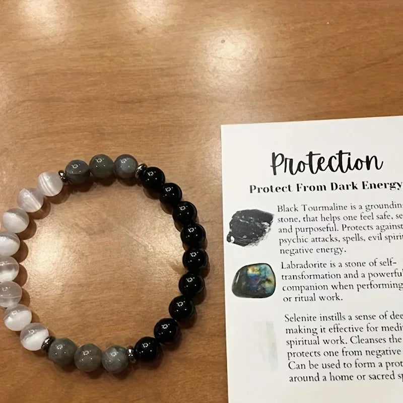 Pulsera de 6 estilos, pulsera de dinero, pulsera de protección de empatía, pulsera de conexión a tierra y protección, pulsera de amor propio para hombres y mujeres 