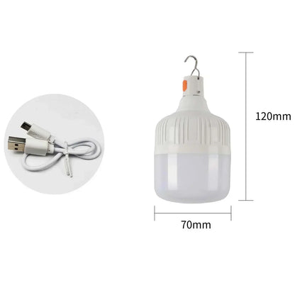 60W Luz de emergência para acampamento ao ar livre Suprimentos Edc Outdoor USB recarregável LED Lâmpada Lanterna Caminhadas Esportes Entretenimento 