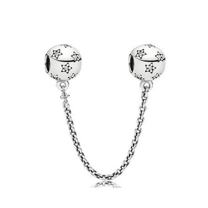 64 Style 925 Silvering Safety Chain Mom Amour Clover Sea Dangle Charms Beads Fit Original Pandora Bracelet DIY Woman Jewelry Leedoar