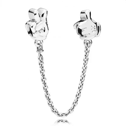 64 Style 925 Silvering Safety Chain Mom Amour Clover Sea Dangle Charms Beads Fit Original Pandora Bracelet DIY Woman Jewelry Leedoar