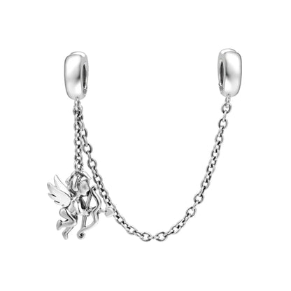 64 Style 925 Silvering Safety Chain Mom Amour Clover Sea Dangle Charms Beads Fit Original Pandora Bracelet DIY Woman Jewelry Leedoar