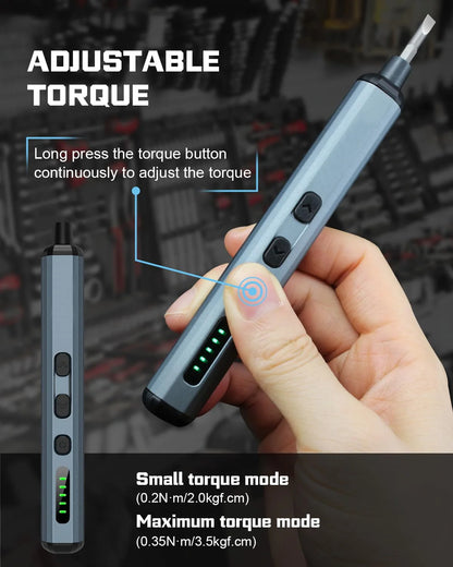 68-in-1 Precision Electric Screwdriver Set with 64 Magnetic Bits 5 Torque Adjustable Mini Power Tool for IPhone Watch Camera PC