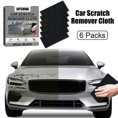 6PCS Car Scratch Wiping Cloth Nano Flash Fabric Car Scratches Water Stain Cleaning Scratch Care Car Maintenance