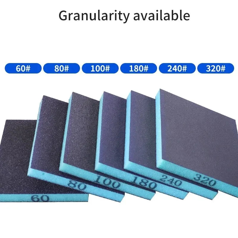 6PCS Sanding Sponge 60-320 Grit Washable and Reusable Wet Dry Sanding Blocks for Metal Wood Polishing Abrasive Tool 120*96*13mm Leedoar