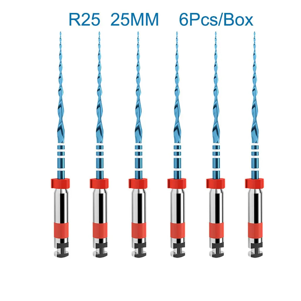 6Pcs/Caixa Orthdent Dental Reciprocating Blue Endodontic Files Only One Engine Use Heat Activated 21/25/31mm Instrumento Odontológico 