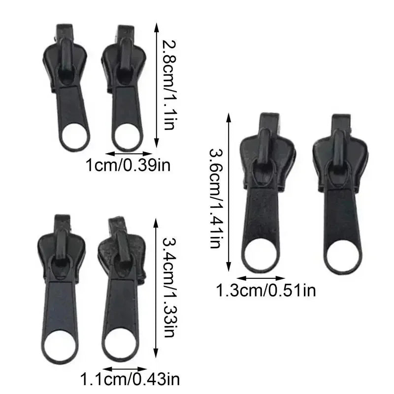 6pcs Zipper Large, Medium, And Small Sizes for Clothing Zipper Replacement and Repair Sewing Supplies Zipper Repair Leedoar