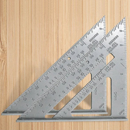 7 "Aluminum Alloy Triangle Ruler Precise Thickened Angle Ruler Aluminum Alloy Woodworking Measurement Woodworking Triangle Ruler