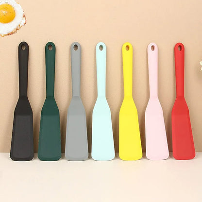 Pala para freír de silicona de 7 colores, superficie antiadherente, pala para transferir huevos fritos, panqueques, pala para filetes, herramientas para hornear en la cocina 