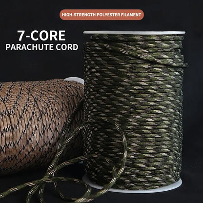 7 núcleos 550 Paracord Cord 5 8 16 31 M Dia.4mm para acampamento ao ar livre sobrevivência cordão paraquedas corda caminhada acessórios para barraca 