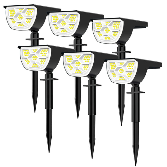 72/68LED Solar Spot Lights Outdoor Waterproof Garden Solar Landscape Spotlights 3 Modes Wall Lights Door Backyard Garage Deck Leedoar