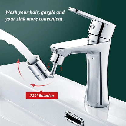 720°Universal Kitchen Faucet Anti-splash Aerator Bathroom Tap Rotatable Faucet Sprayer Saving Water Tap Nozzle Extender Adapter Leedoar