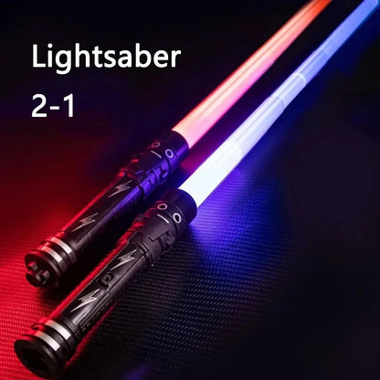 75CM Laser Sword Lightsaber Red and Blue Double Saber Rave Transformation Children Cosplay Weapon Flashing Toy Party Glow Swords Leedoar