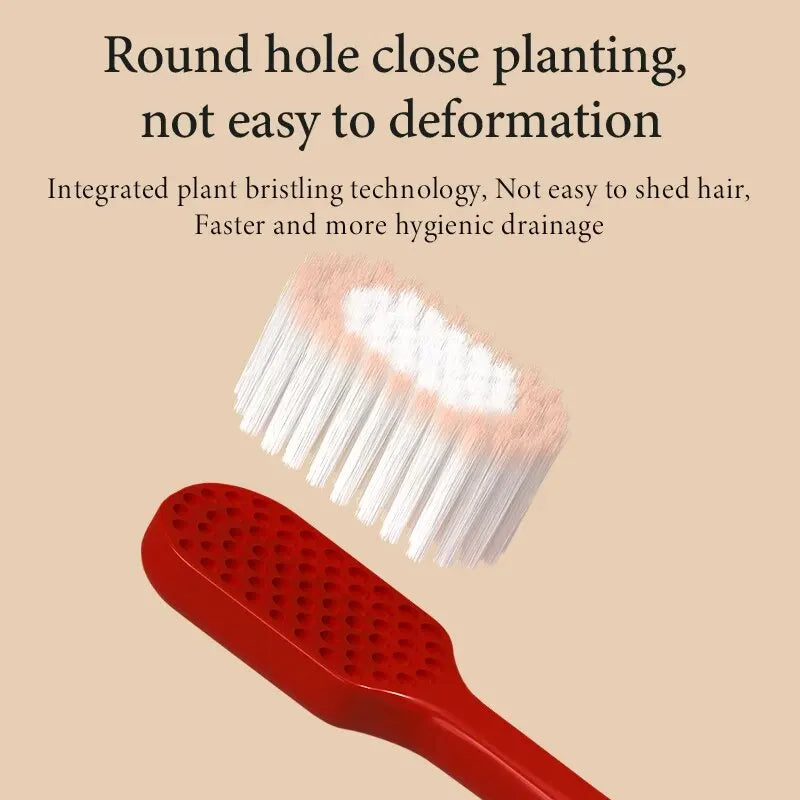 7PCS Multi-Color Pointed Wire Wide Head Soft Bristle Toothbrush, Detachable, Couple Manual Toothbrush for Home Use Leedoar