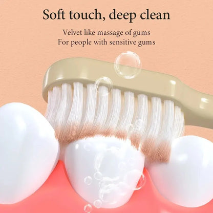 7PCS Multi-Color Pointed Wire Wide Head Soft Bristle Toothbrush, Detachable, Couple Manual Toothbrush for Home Use Leedoar