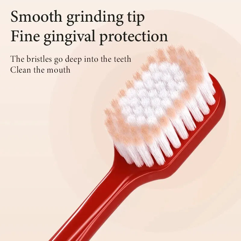 7PCS Multi-Color Pointed Wire Wide Head Soft Bristle Toothbrush, Detachable, Couple Manual Toothbrush for Home Use Leedoar