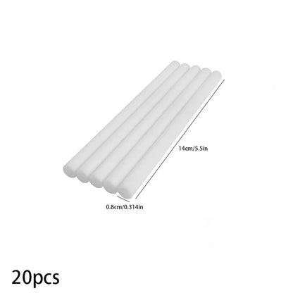 7mm and 8mm Humidifier Aromatherapy Machine Replacement Cotton Rod 20PCS Can Be Cut According Size Of The Humidifier Cotton Rod Leedoar