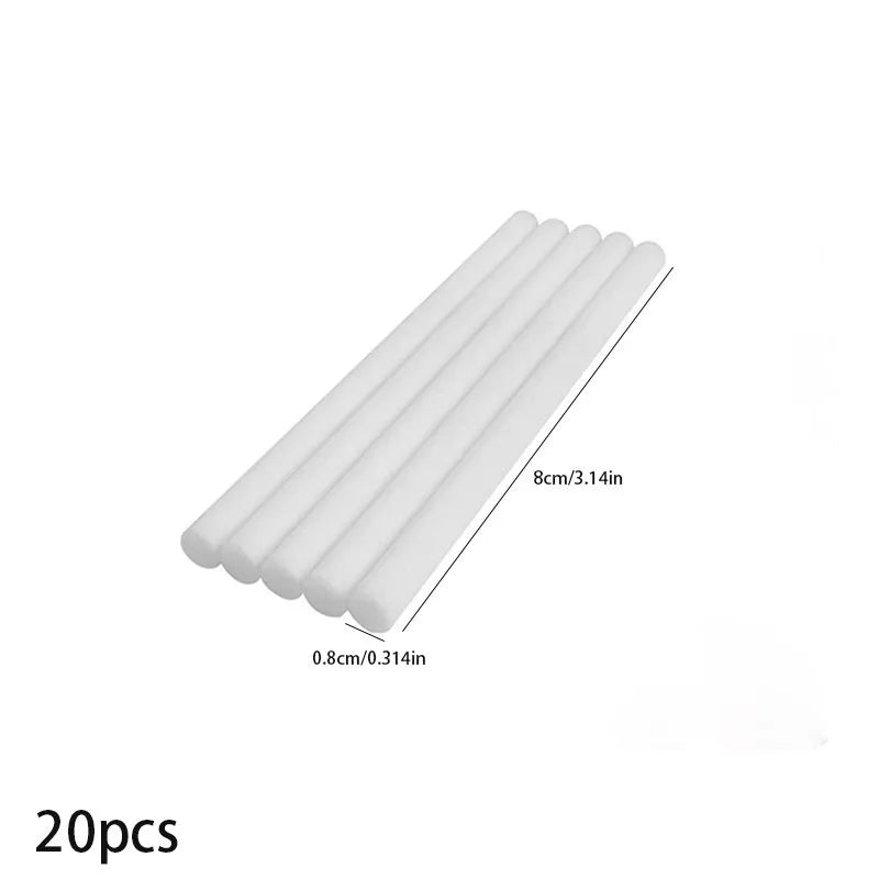 7mm and 8mm Humidifier Aromatherapy Machine Replacement Cotton Rod 20PCS Can Be Cut According Size Of The Humidifier Cotton Rod Leedoar