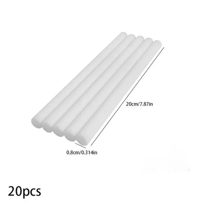 7mm and 8mm Humidifier Aromatherapy Machine Replacement Cotton Rod 20PCS Can Be Cut According Size Of The Humidifier Cotton Rod Leedoar