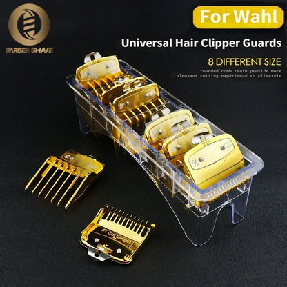 8/10PC Professional Universal Hair Clipper Limit Guide Comb For Wahl Trimmer Cutting Guide Comb Haircut Tools Barber Accessories Leedoar