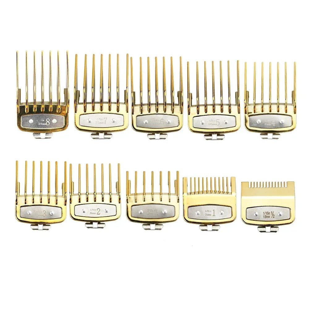 8/10PC Professional Universal Hair Clipper Limit Guide Comb For Wahl Trimmer Cutting Guide Comb Haircut Tools Barber Accessories Leedoar