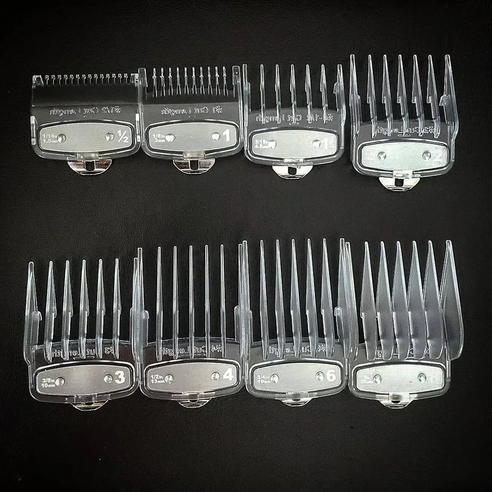 8/10PC Professional Universal Hair Clipper Limit Guide Comb For Wahl Trimmer Cutting Guide Comb Haircut Tools Barber Accessories Leedoar