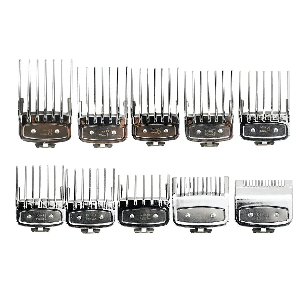 8/10PC Professional Universal Hair Clipper Limit Guide Comb For Wahl Trimmer Cutting Guide Comb Haircut Tools Barber Accessories Leedoar