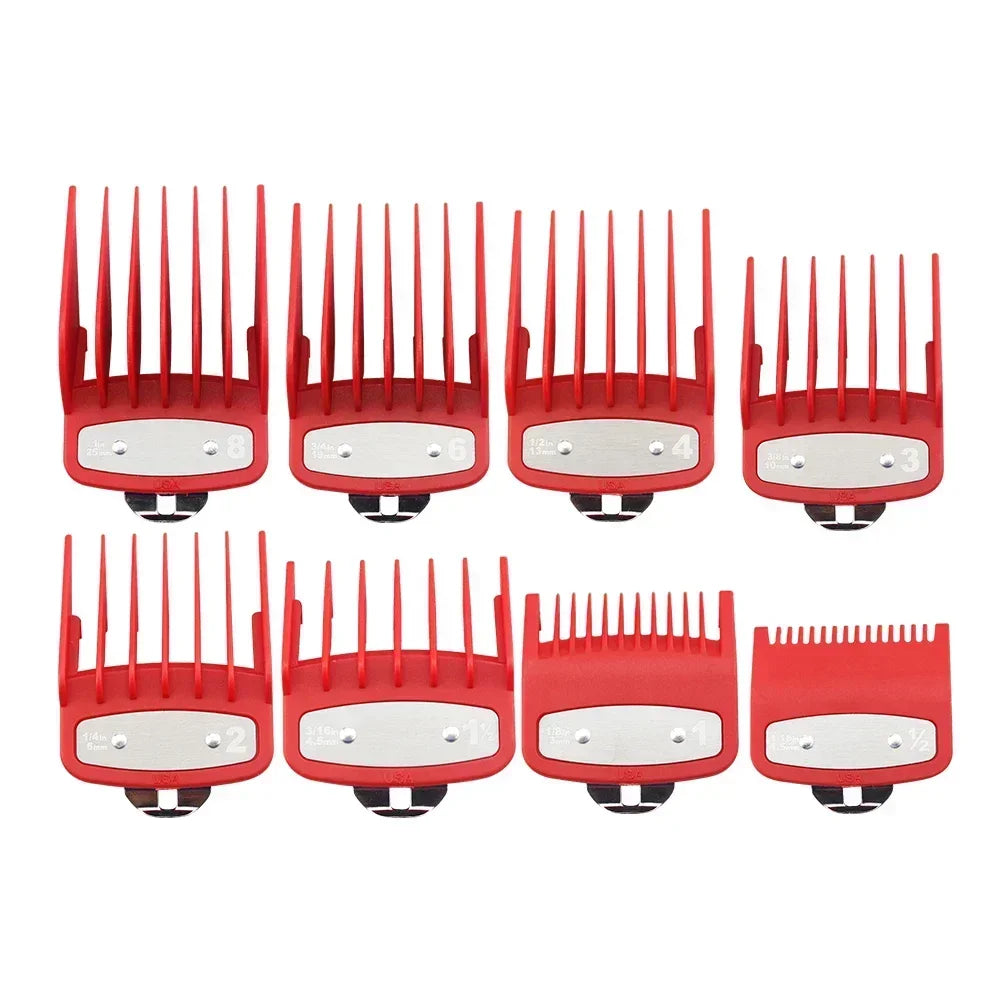 8/10PC Professional Universal Hair Clipper Limit Guide Comb For Wahl Trimmer Cutting Guide Comb Haircut Tools Barber Accessories Leedoar