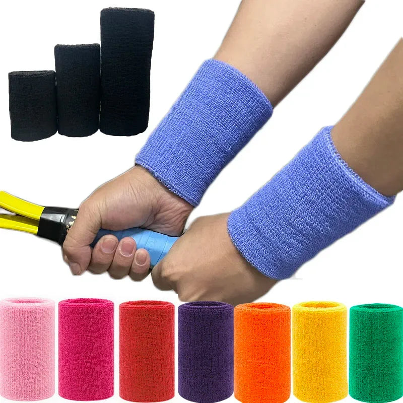 8×10cm Towel Sports Wristbands Tennis Sweat Bands Wrist Guard For Basketball Volleyball Padel Fitness Sweatbands Wrist Wrap Cuf Leedoar