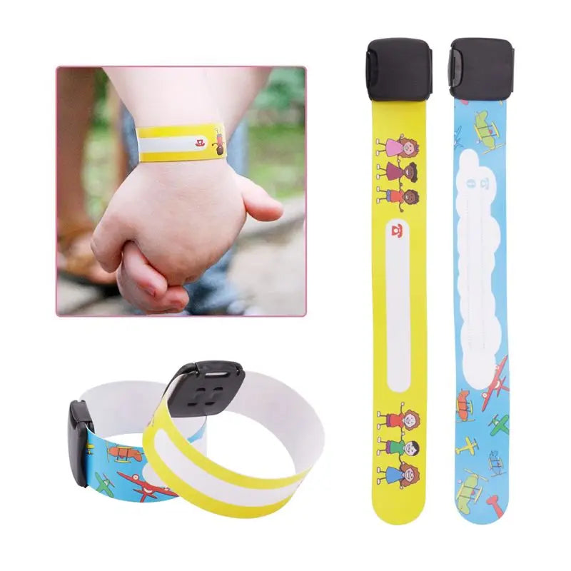 8 Pcs Kids Anti-lost Info Wrist Band Children Reusable Outdoor Safe ID Bracelet Event Festival Parties Recognition Wristband Leedoar