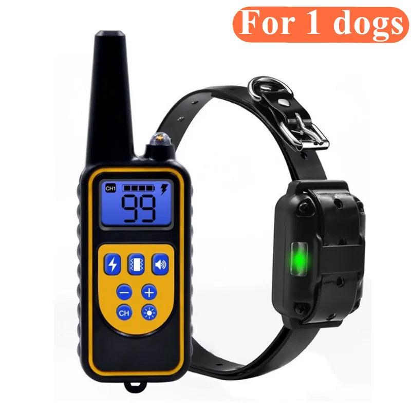 800m Electric Dog Training Collar Waterproof Pet Remote Control Rechargeable training dog collar with Shock Vibration Sound Leedoar