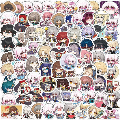 80PCS Cute Anime Honkai Star Rail Stickers Travel Skateboard Suitcase Guitar Luggage Laptop Graffiti Sticker Decals Toy Leedoar