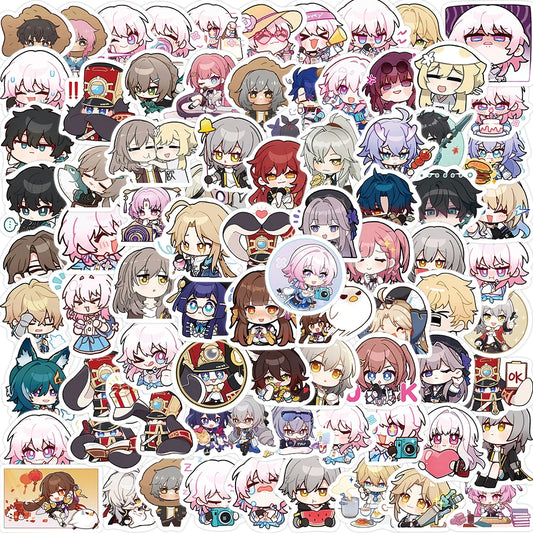 80PCS Bonito Anime Honkai Estrela Ferroviário Adesivos Viagem Skate Mala Guitarra Bagagem Laptop Graffiti Adesivo Decalques Brinquedo