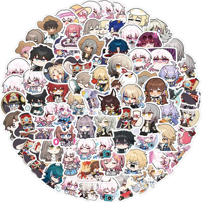 80PCS Cute Anime Honkai Star Rail Stickers Travel Skateboard Suitcase Guitar Luggage Laptop Graffiti Sticker Decals Toy Leedoar