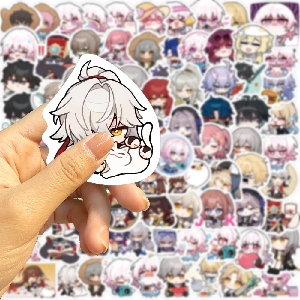 80PCS Cute Anime Honkai Star Rail Stickers Travel Skateboard Suitcase Guitar Luggage Laptop Graffiti Sticker Decals Toy Leedoar