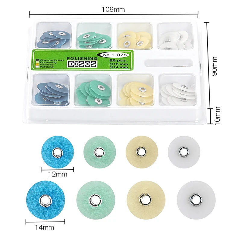 80pcs/Box Denspay CYW069 Dental Flexible Polishing Discs Dental Finishing for Composites Ceramics and Glass Ionomer Restorations Leedoar