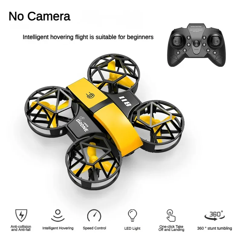 RH821 Flip Mini RC 3D Flip 4KHD Drone Helicopter Altitude Hold 2.4G 4 Axis Remote Control Quadcopter Kids Toy UAV With Lights Leedoar