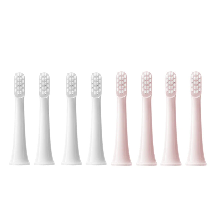 8PCS For XIAOMI MIJIA T100 Replacement Brush Heads Sonic Electric Toothbrush Vacuum DuPont Soft Bristle Suitable Nozzles Leedoar