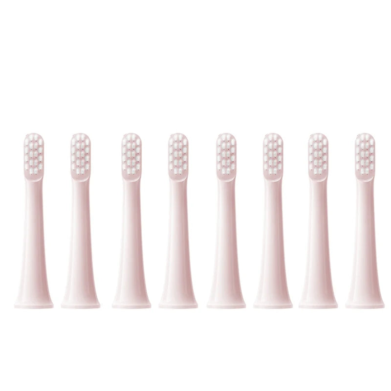 8PCS For XIAOMI MIJIA T100 Replacement Brush Heads Sonic Electric Toothbrush Vacuum DuPont Soft Bristle Suitable Nozzles Leedoar