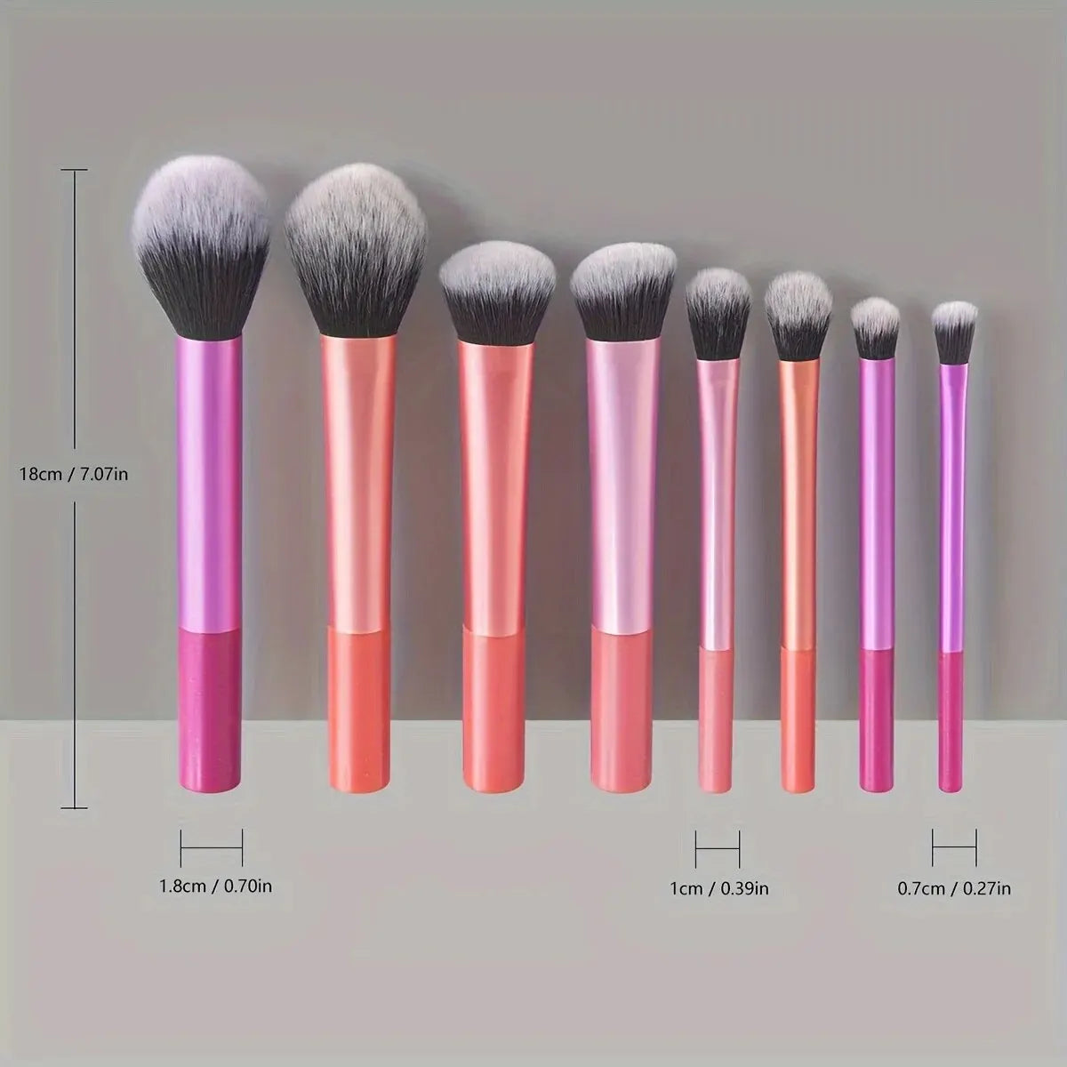 8Pcs Candy Color Professional Makeup Brush Set Soft Fluffy Foundation Blush Eyeshadow Blending Kit Women Beauty Makeup Tools Leedoar