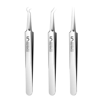 8pcs Acne Needles Set in Iron Box Stainless Steel Acnes Clip Acne Needle Cell Clip Blackhead Clip Acnee Kit Beauty Tweezers Tool Leedoar