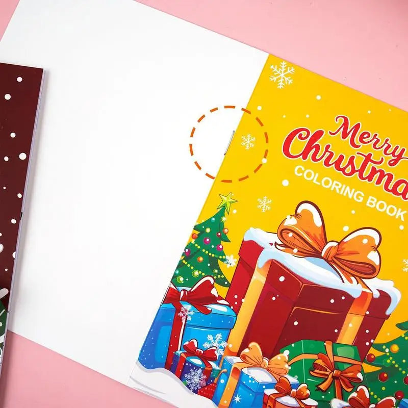 8pcs Children's Coloring Book Set Cartoon Christmas Santa Claus Snowman Coloring Book Early Education toy festival parties Gifts