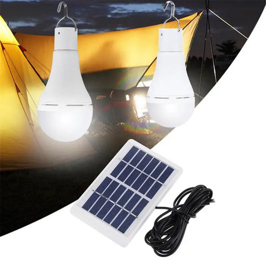 Luces de emergencia para acampar al aire libre alimentadas por energía solar de 9/7 W con panel de 1 W Equipo para senderismo, trekking y acampada 