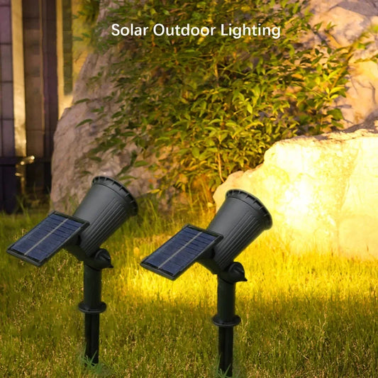 9 LED Solar Spotlights,Outdoor IP65 Waterproof,Spot Lights,Brightness Adjustable for Garden Backyard Driveway Patio Law Decor Leedoar